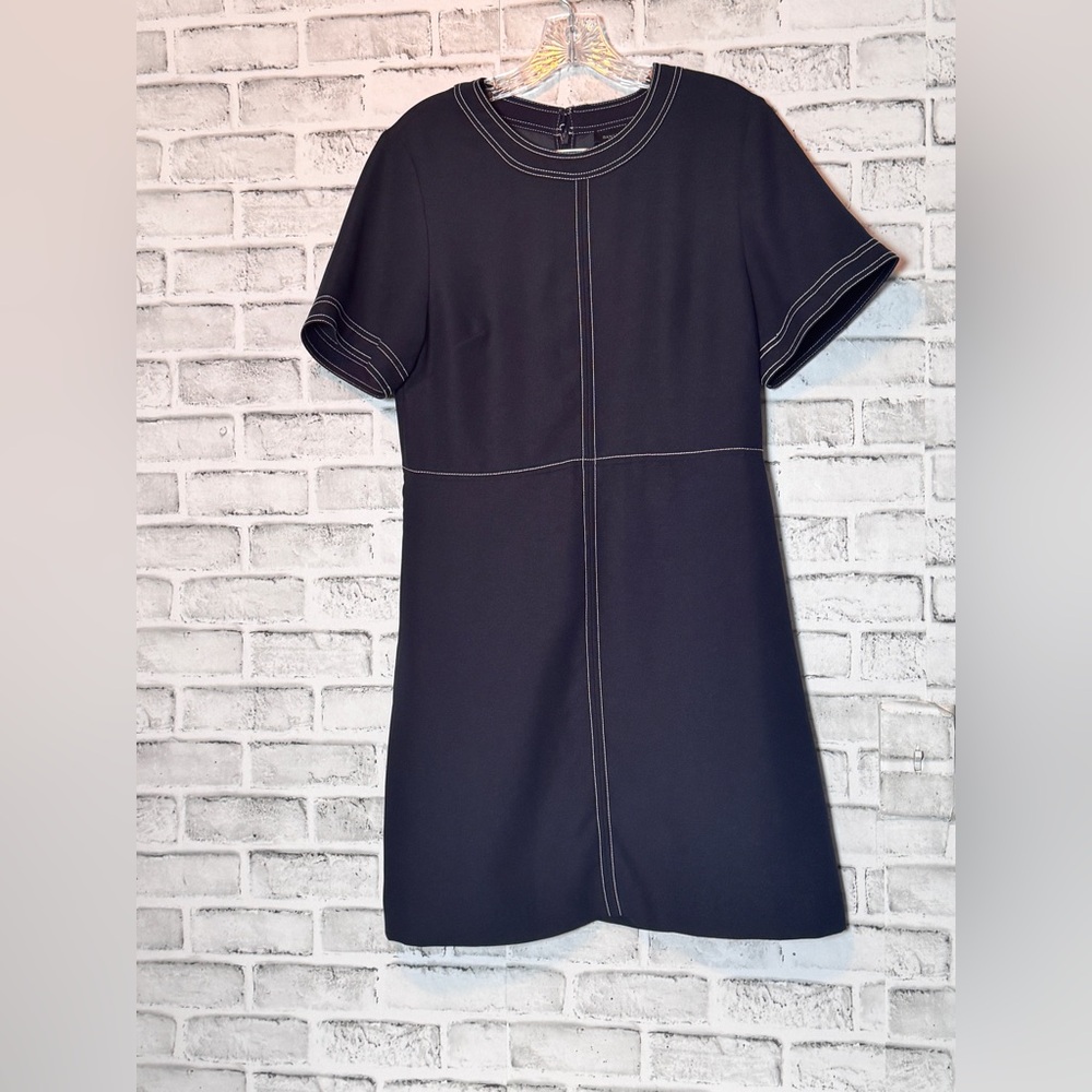Banana Republic Black Mini Dress with White Contrast Stitching